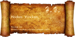 Hodos Vivien névjegykártya